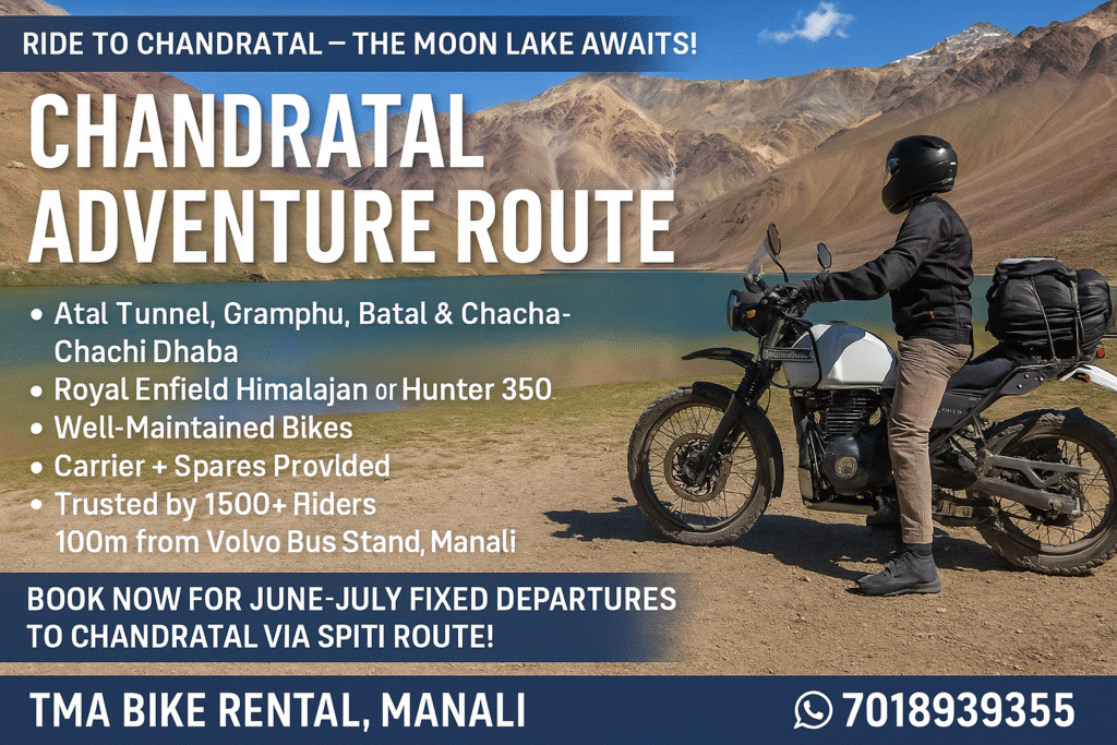 Chandratal bike trip from Manali with TMA