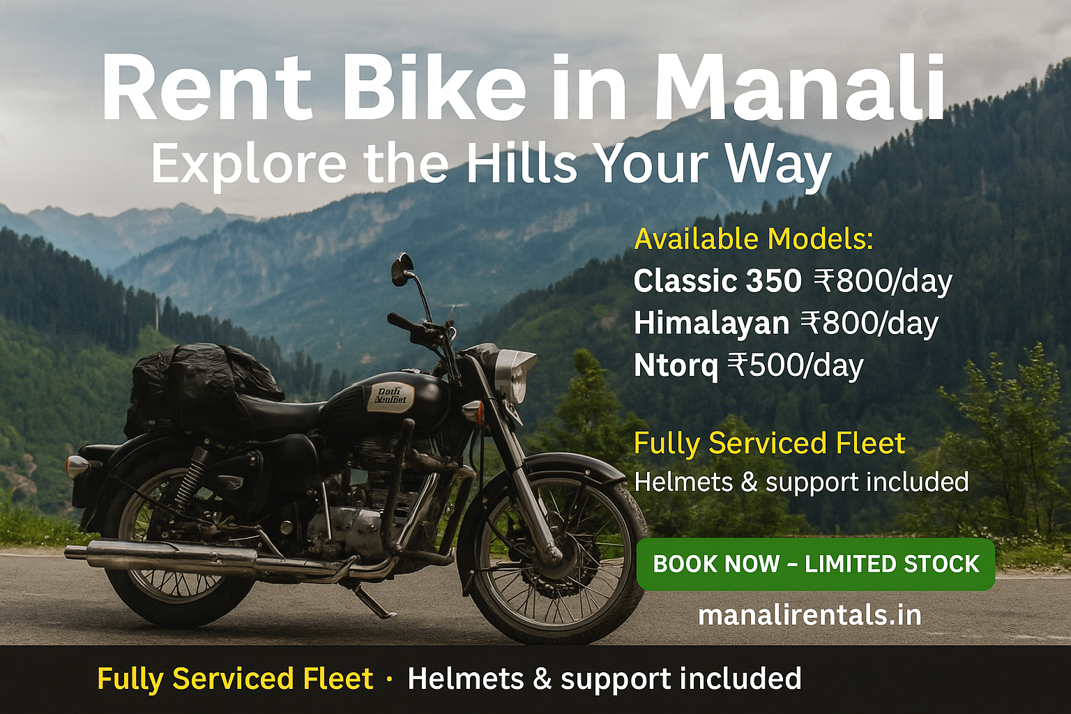 rent a bike in manali