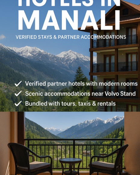 Hotels in Manali – verified partner stays with modern rooms