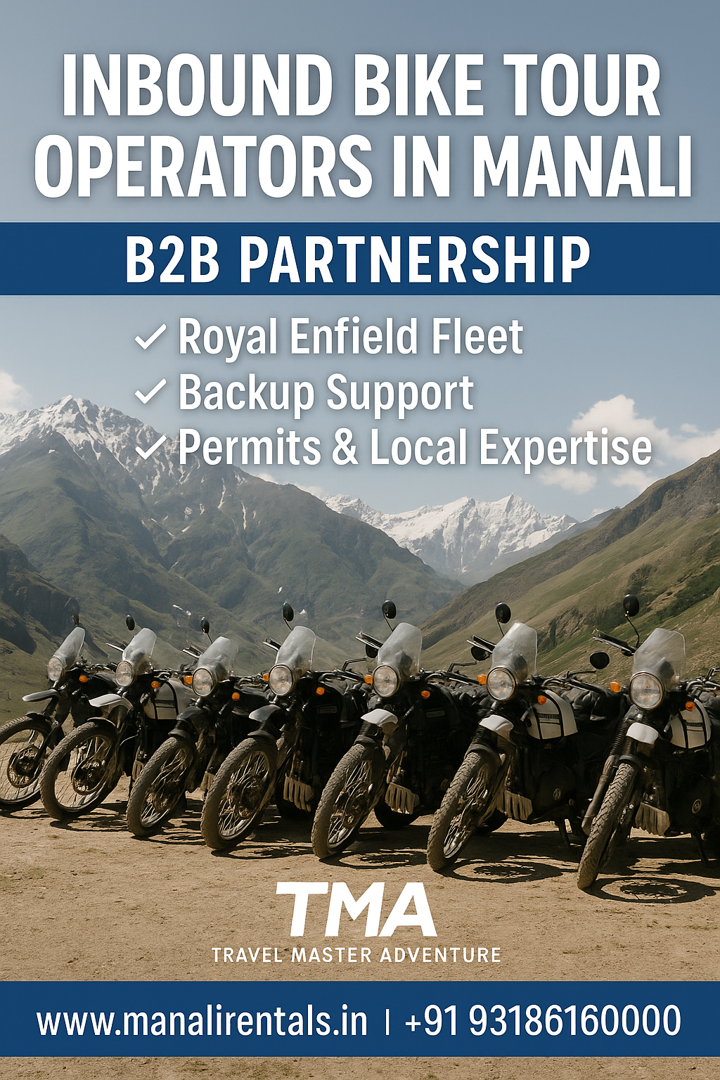 Inbound bike tour operators in Manali – Royal Enfield Himalayan fleet