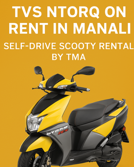 TVS Ntorq on rent in Manali by Travel Master Adventure