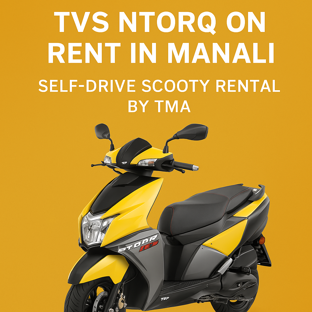 TVS Ntorq on rent in Manali by Travel Master Adventure